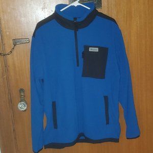 Outdoor Research Men's Trail Mix Quarter Zip Pullover, XL, Blue & Black